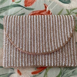 Hand beaded clutch or purse